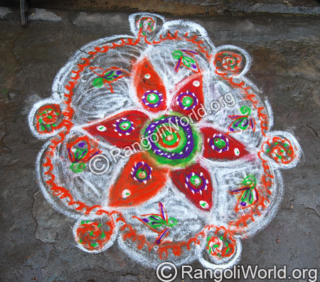 Sunflower Rangoli